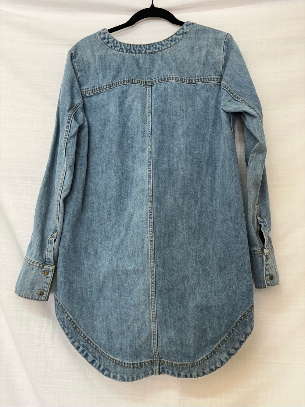 Free People Denim Tunic Neapolitan Dreams Medium Wash Size Medium - Picture 6 of 6